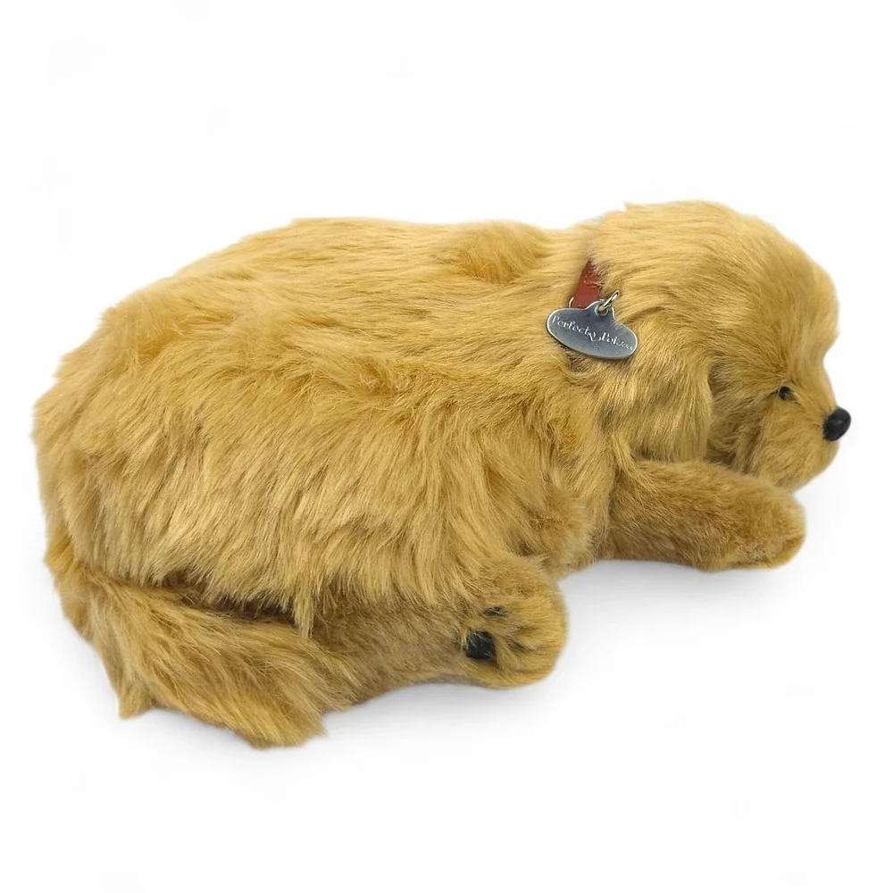 Perfect Petzzz Golden Retriever Sleeping Breathing Puppy Dog Plush Toy Tested